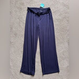 NWT Posh Peanut ribbed navy pajama pants M
